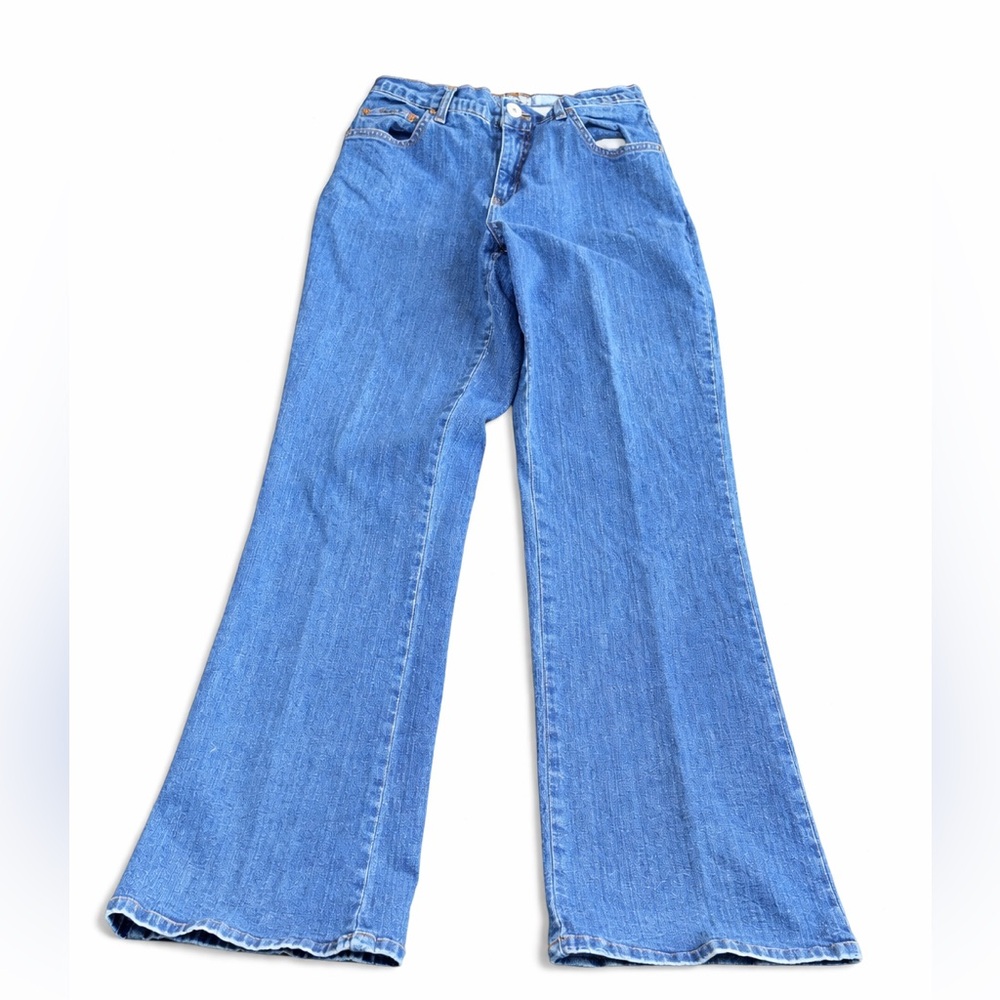 Soft Surroundings Blue Denim High Rise Flare Jeans M